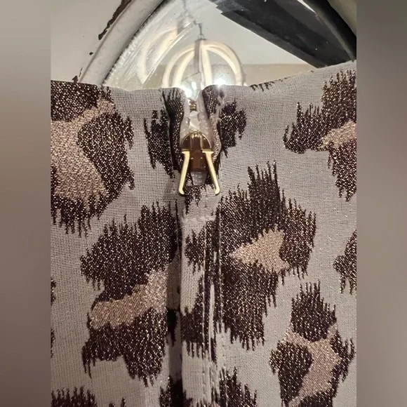 SOLD.  NWT Lilly Pulitzer Calyssa Dress Gold Metallic Leopard Jacquard | 12 - Picture 10 of 12